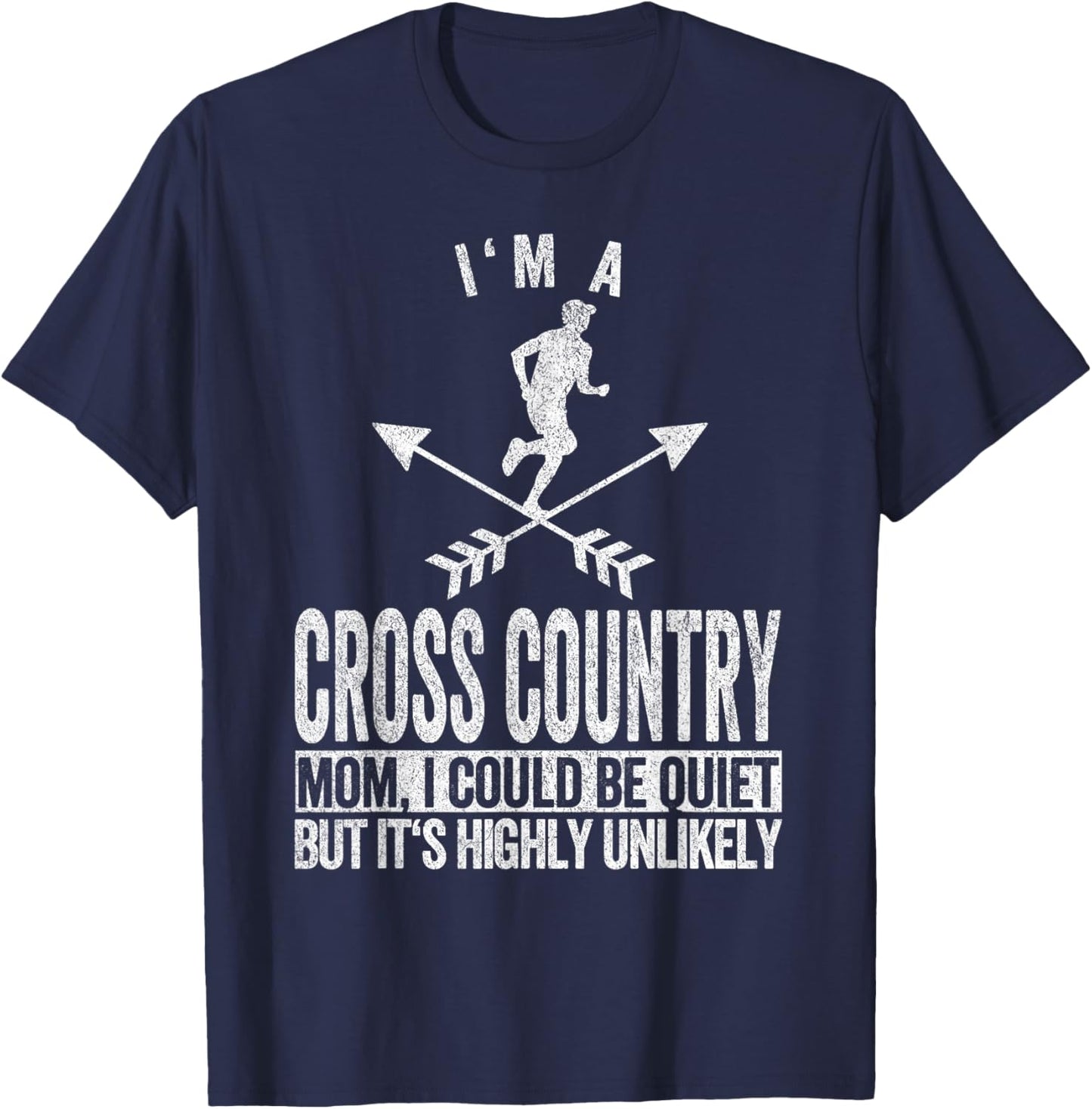 Funny Cross Country Mom Quote Cross Country Running T-Shirt - T-Shirt | Navy