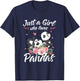 Just A Girl Who Loves Panda Shirt Women Panda Christmas Gift T-Shirt - T-Shirt | Navy