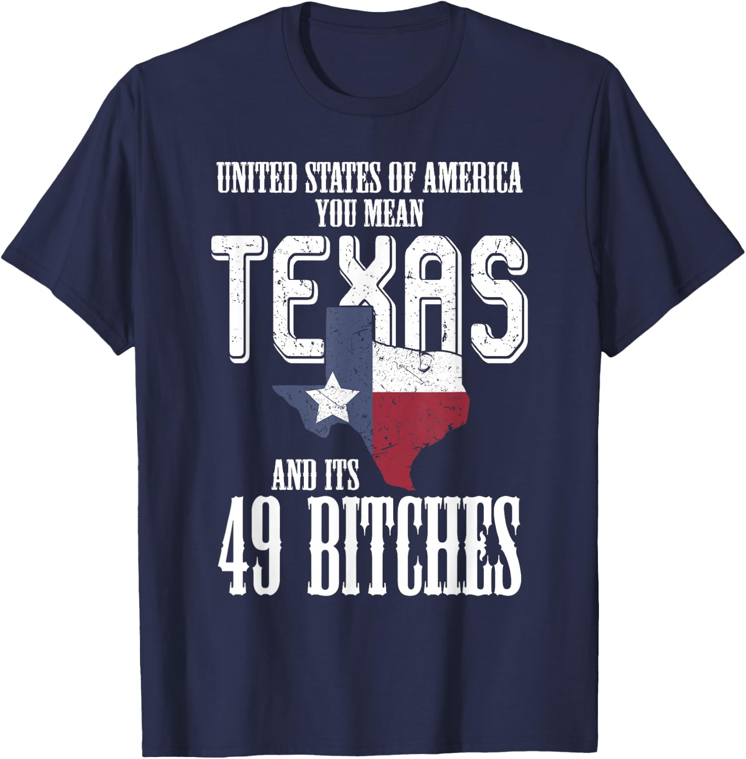 Funny USA Flag United States of America Texas T-Shirt - T-Shirt | Navy
