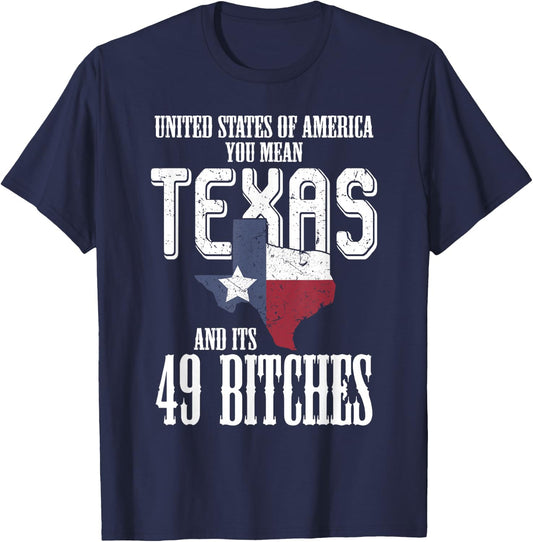 Funny USA Flag United States of America Texas T-Shirt - T-Shirt | Navy
