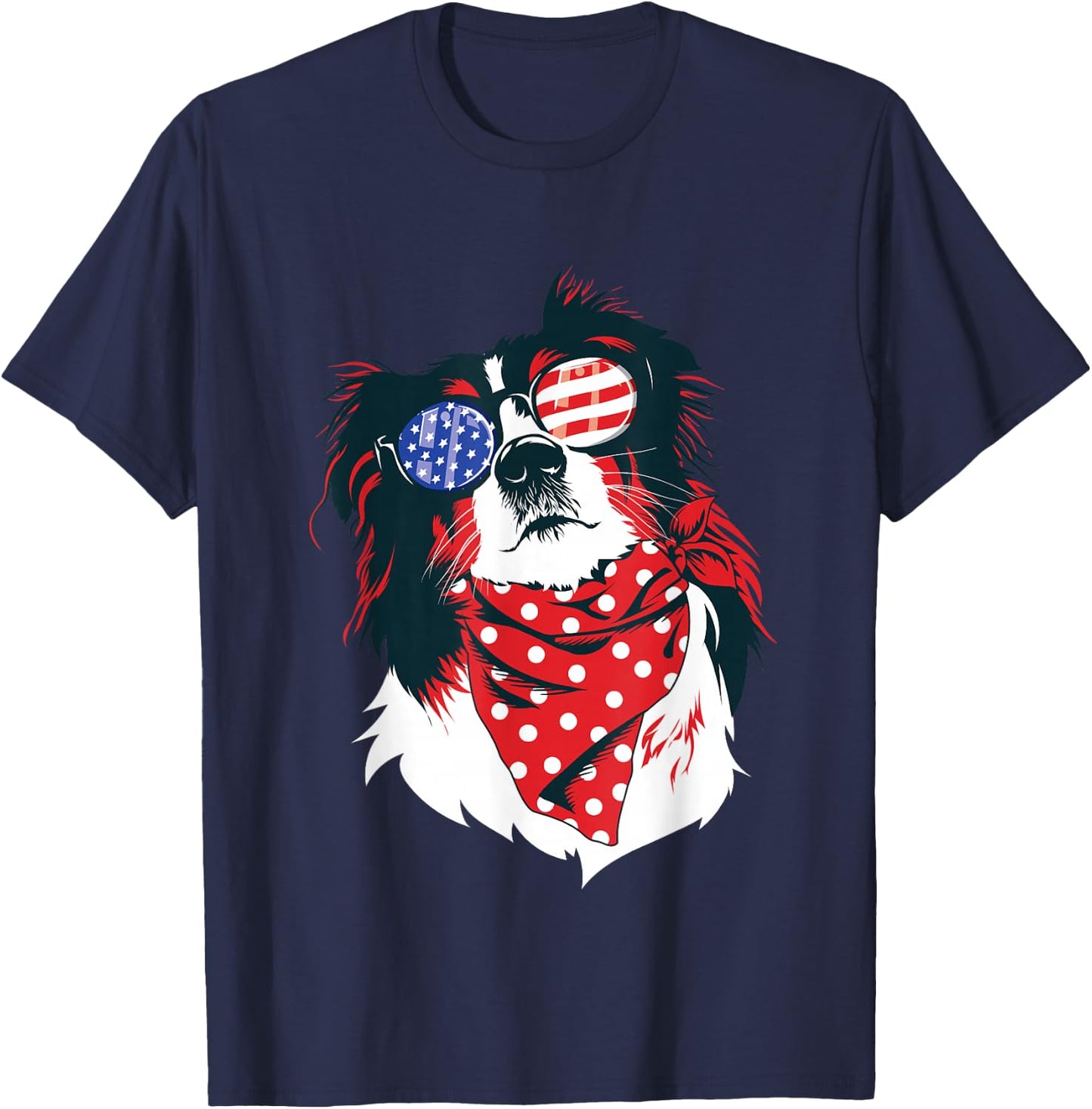Australian Shepherd 4th of July Shirt Aussie Mom T-Shirt - T-Shirt | Navy