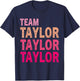 Girl Retro Taylor First Name Personalized Groovy Birthday T-Shirt - T-Shirt | Navy