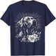 Retro Labrador Retriever Dog Lover Tattoo Style T-Shirt - T-Shirt | Navy
