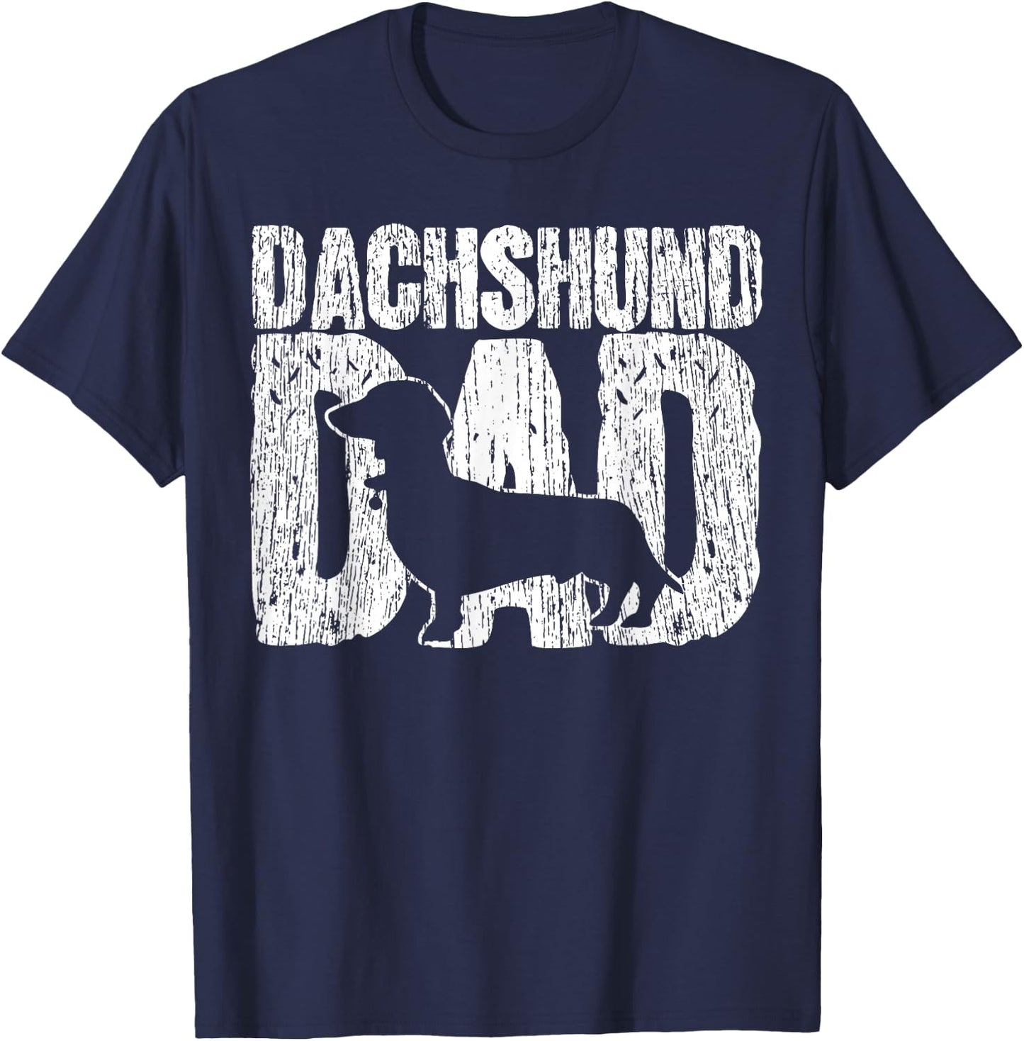 Dachshund, Father Viennese Father's Day Vintage Gift T-Shirt - T-Shirt | Navy
