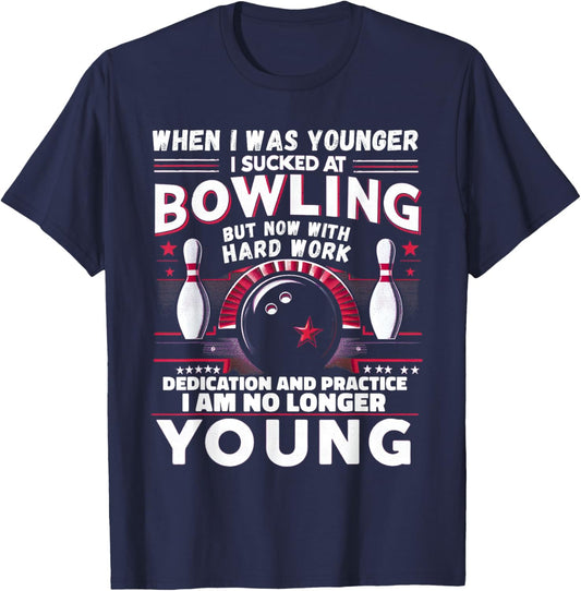 Sucked at Bowling Humor Women Men Funny Bowling T-Shirt - T-Shirt | Navy