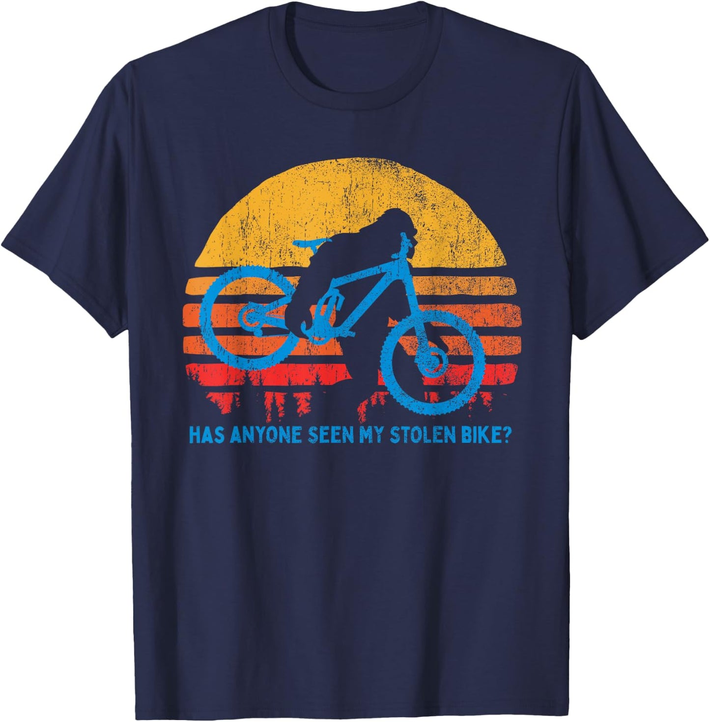 Bigfoot - Stolen Bike MTB Graphic T-Shirt - T-Shirt | Navy