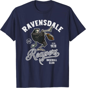 Ravensdale Grim Reapers Retro Minor League Baseball Team T-Shirt - T-Shirt | Navy