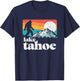 Lake Tahoe Retro Bigfoot Mountains Vintage Graphic T-Shirt - T-Shirt | Navy