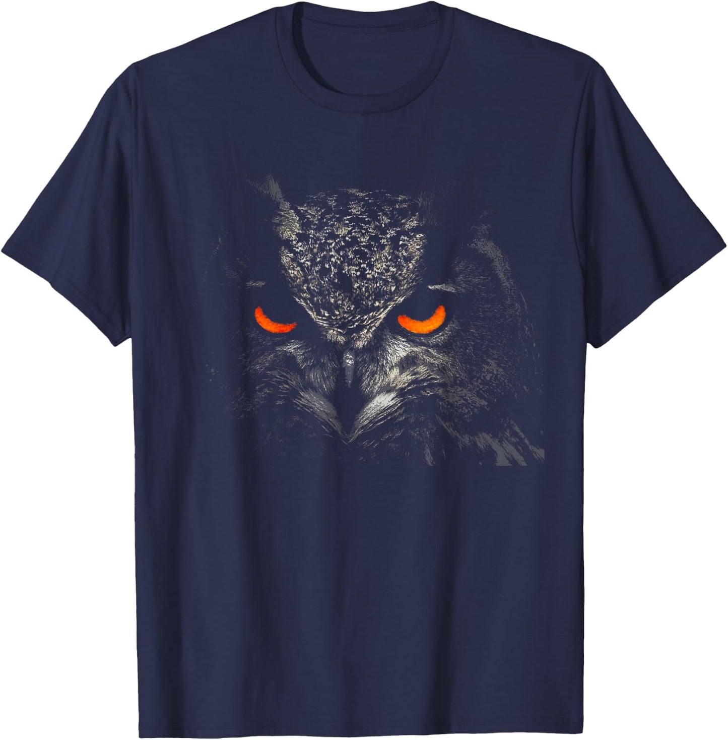 Owl Retro Eye Men Women Kids Gift Apparel T-Shirt - T-Shirt | Navy