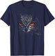 Owl Retro Eye Men Women Kids Gift Apparel T-Shirt - T-Shirt | Navy