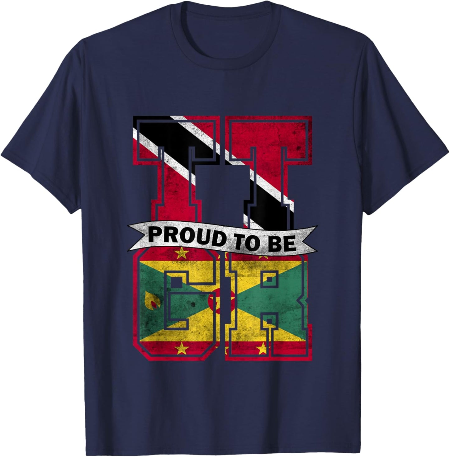 Trinidad and Grenada Mix Half Trinidadian half Grenadian T-Shirt - T-Shirt | Navy