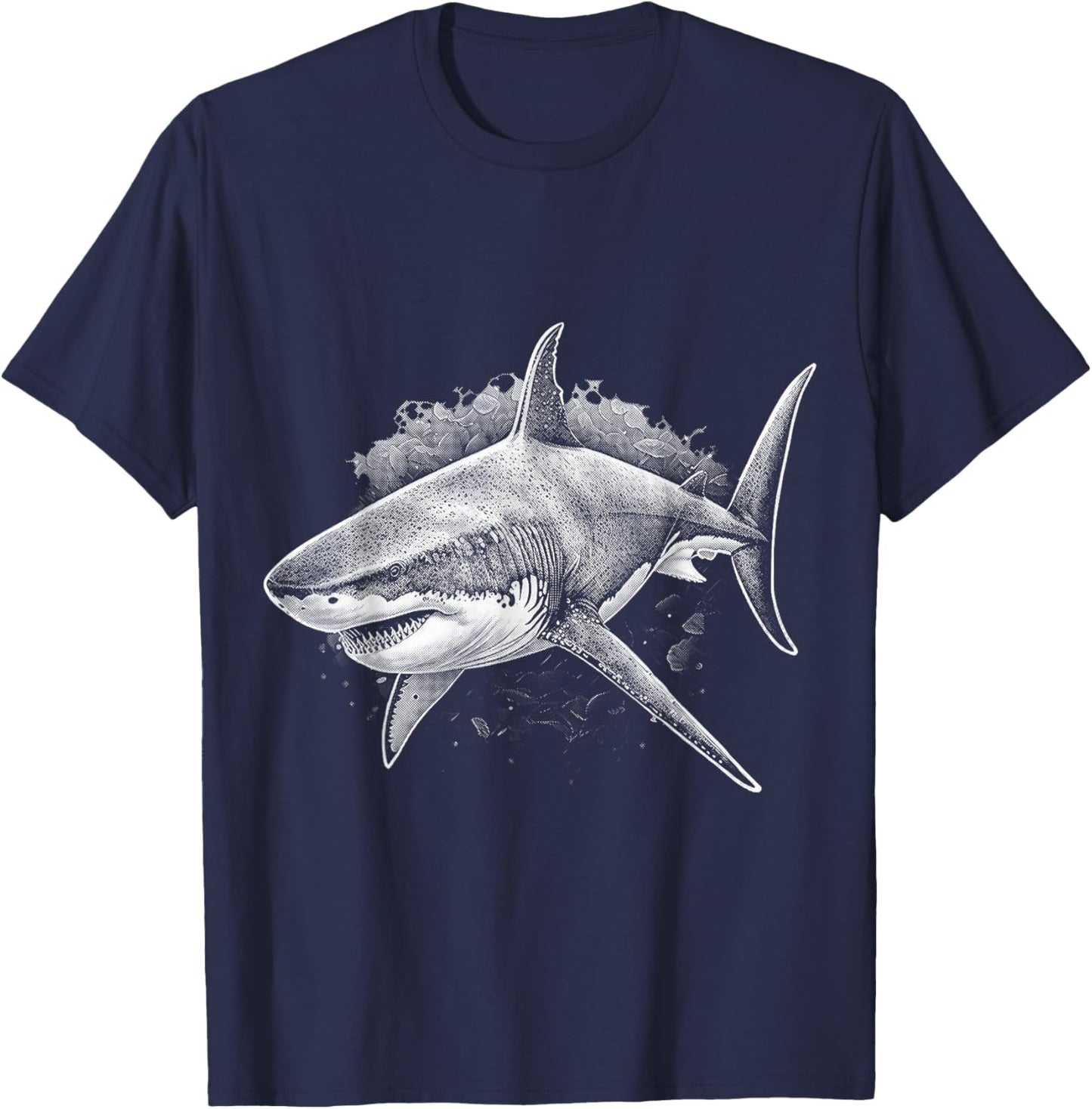 Shark Beach Lover Ocean Animal Graphic Novelty T-Shirt - T-Shirt | Navy