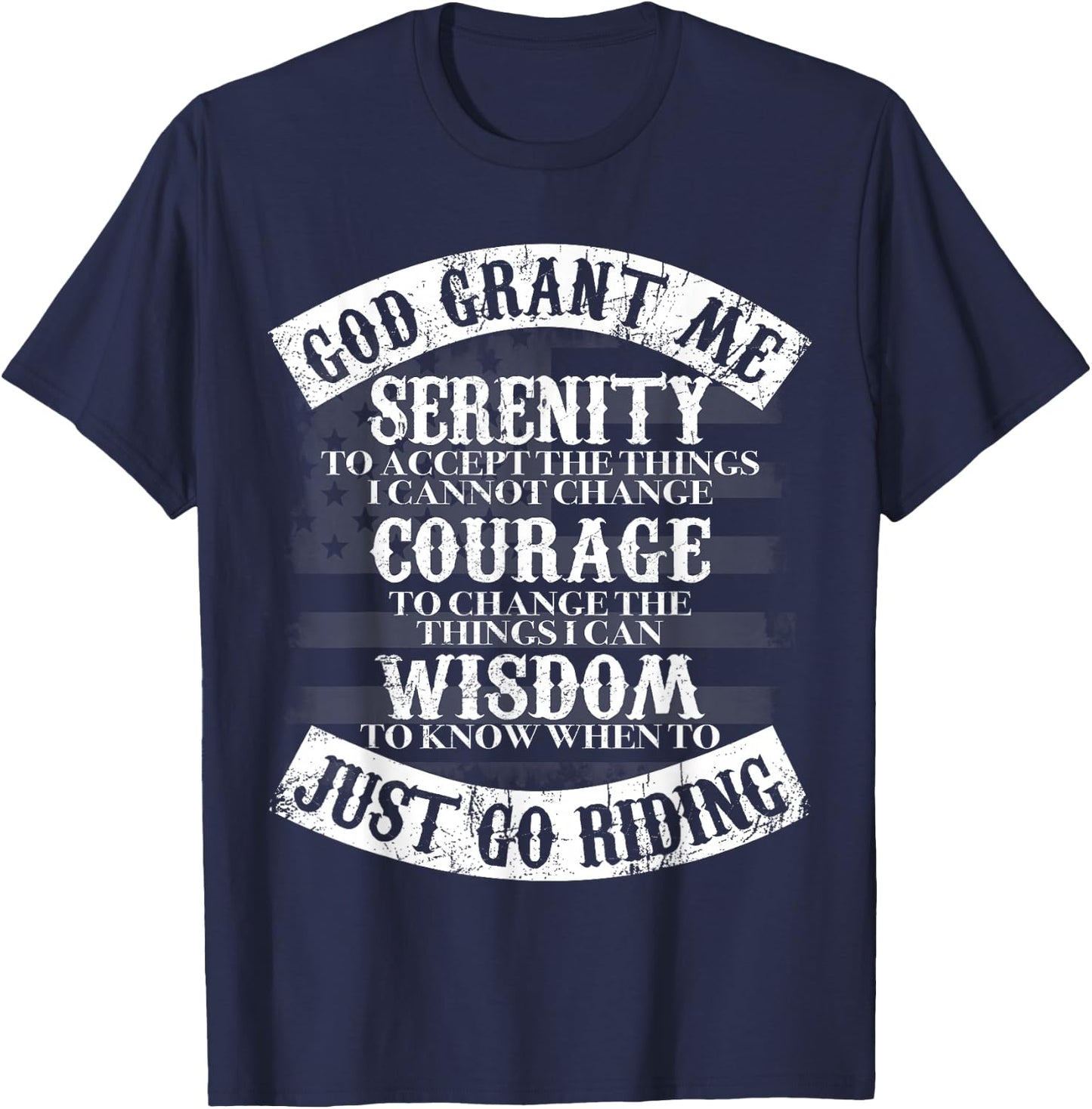 Biker's Prayer Shirt Christian Biker Motorcycle Riding Gift T-Shirt - T-Shirt | Navy