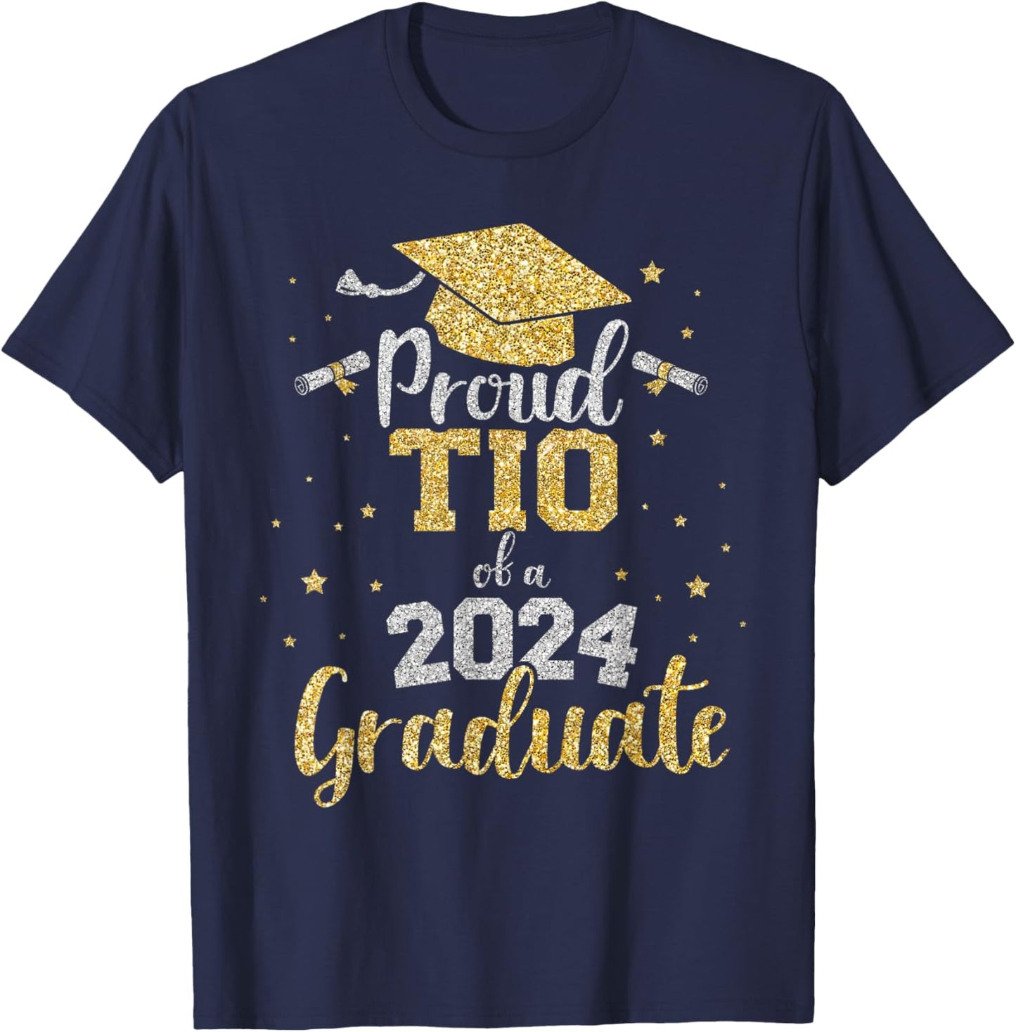 Proud tio of a class of 2024 graduate senior graduation T-Shirt - T-Shirt | Navy