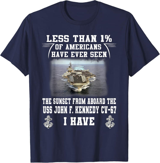 USS John F. Kennedy CV-67 Aircraft Carrier T-Shirt - T-Shirt | Navy