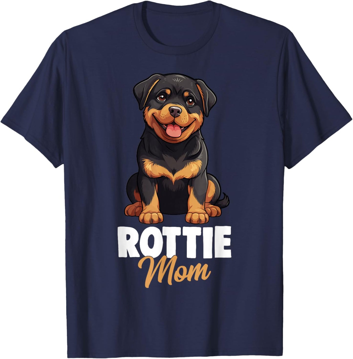 Rottie Mom Rottweiler Dog T-Shirt - T-Shirt | Navy