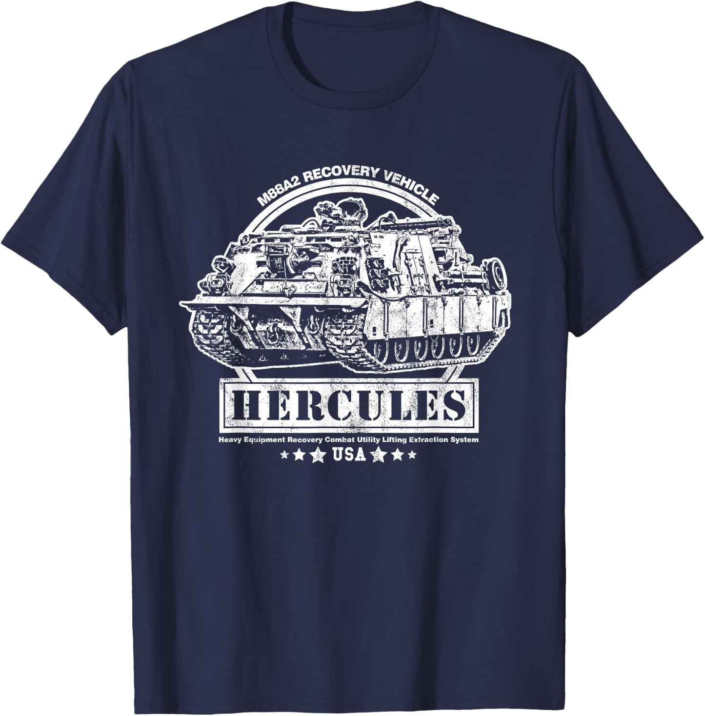 M88 Recovery Vehicle - M88A2 HERCULES ARV T-Shirt - T-Shirt | Navy