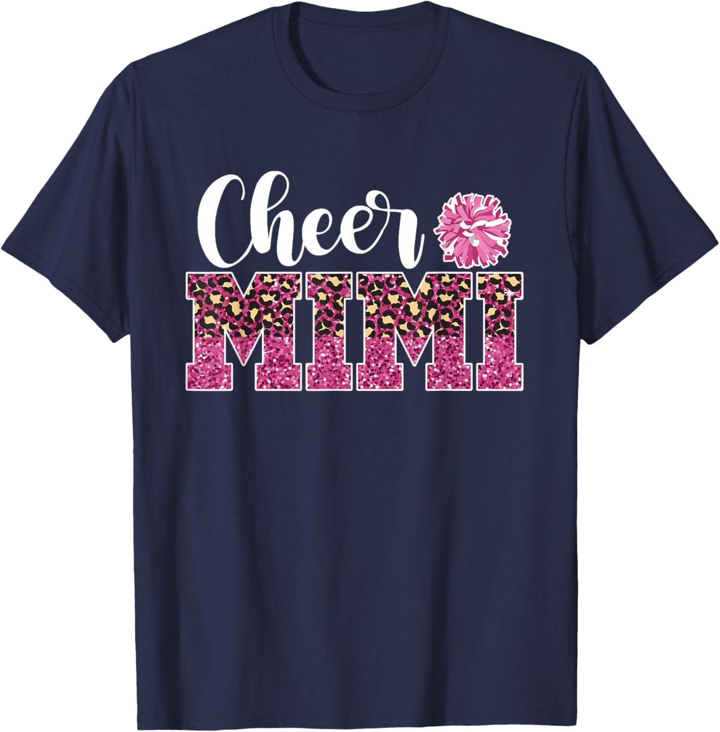 Cute Cheer Mimi Of A Cheerleader Mimi Grandma T-Shirt - T-Shirt | Navy