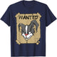 Funny Wanted Bad Rabbit Retro Wanted Poster Angry Bunny T-Shirt - T-Shirt | Navy