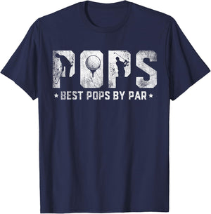 Best Pops By Par Father's Day Golf T-Shirt - T-Shirt | Navy