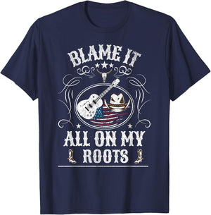 Vintage Country Concert Western Rodeo Graphic Country T-Shirt - T-Shirt | Navy