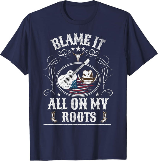 Vintage Country Concert Western Rodeo Graphic Country T-Shirt - T-Shirt | Navy