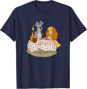 Disney Lady and Tramp Bella Notte Spaghetti T-Shirt - T-Shirt | Navy