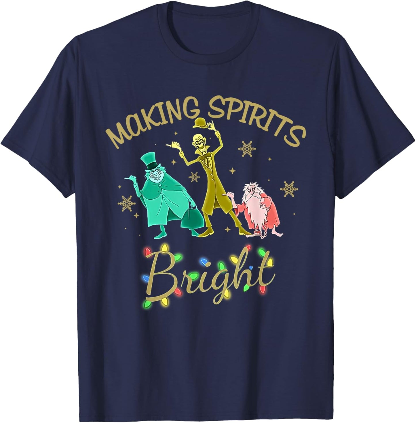 Making Spirits Bright Christmas Shirt T-Shirt - T-Shirt | Navy