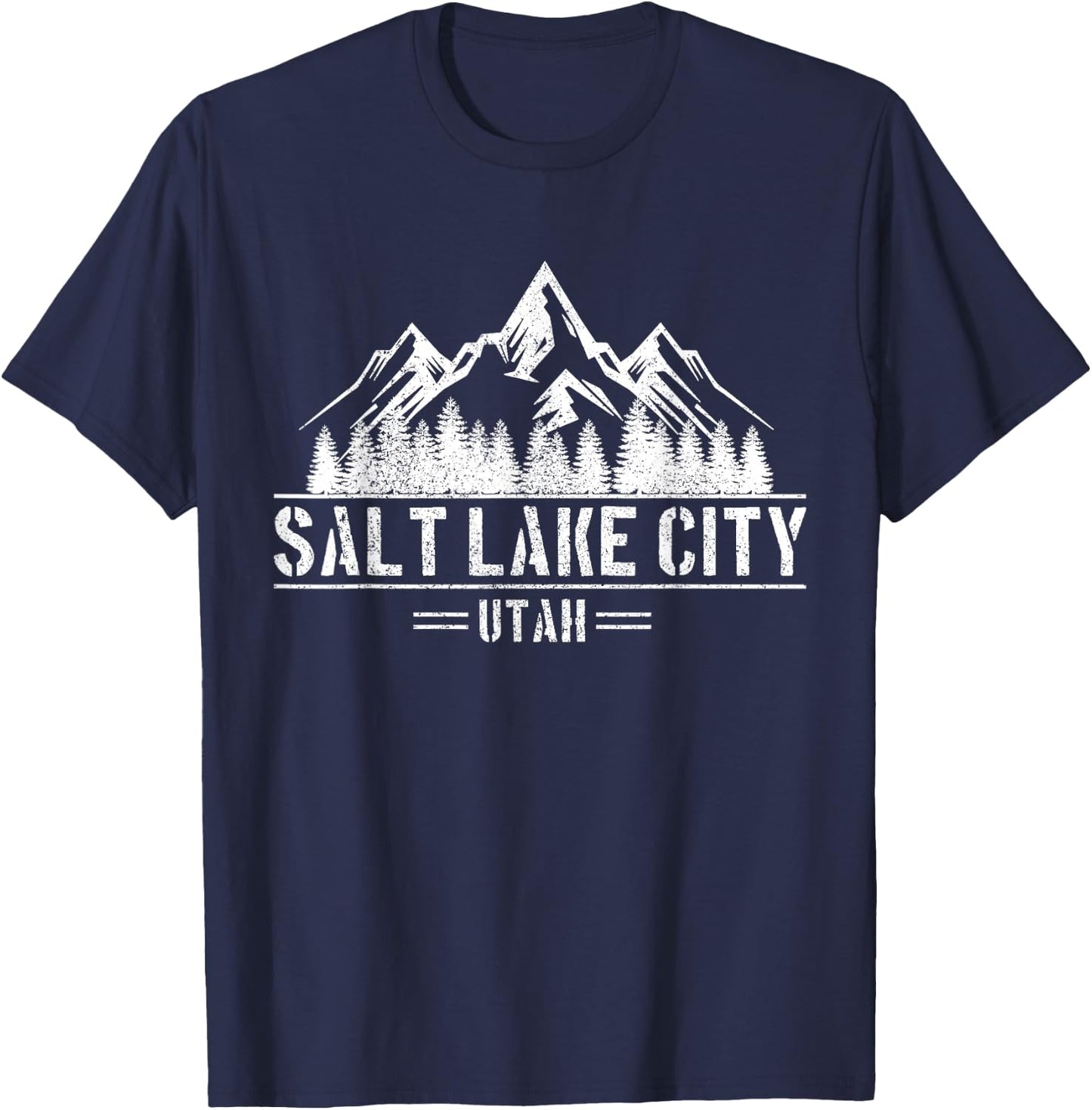 Salt Lake City Utah Mountains Nature Souvenir Gift T-Shirt - T-Shirt | Navy