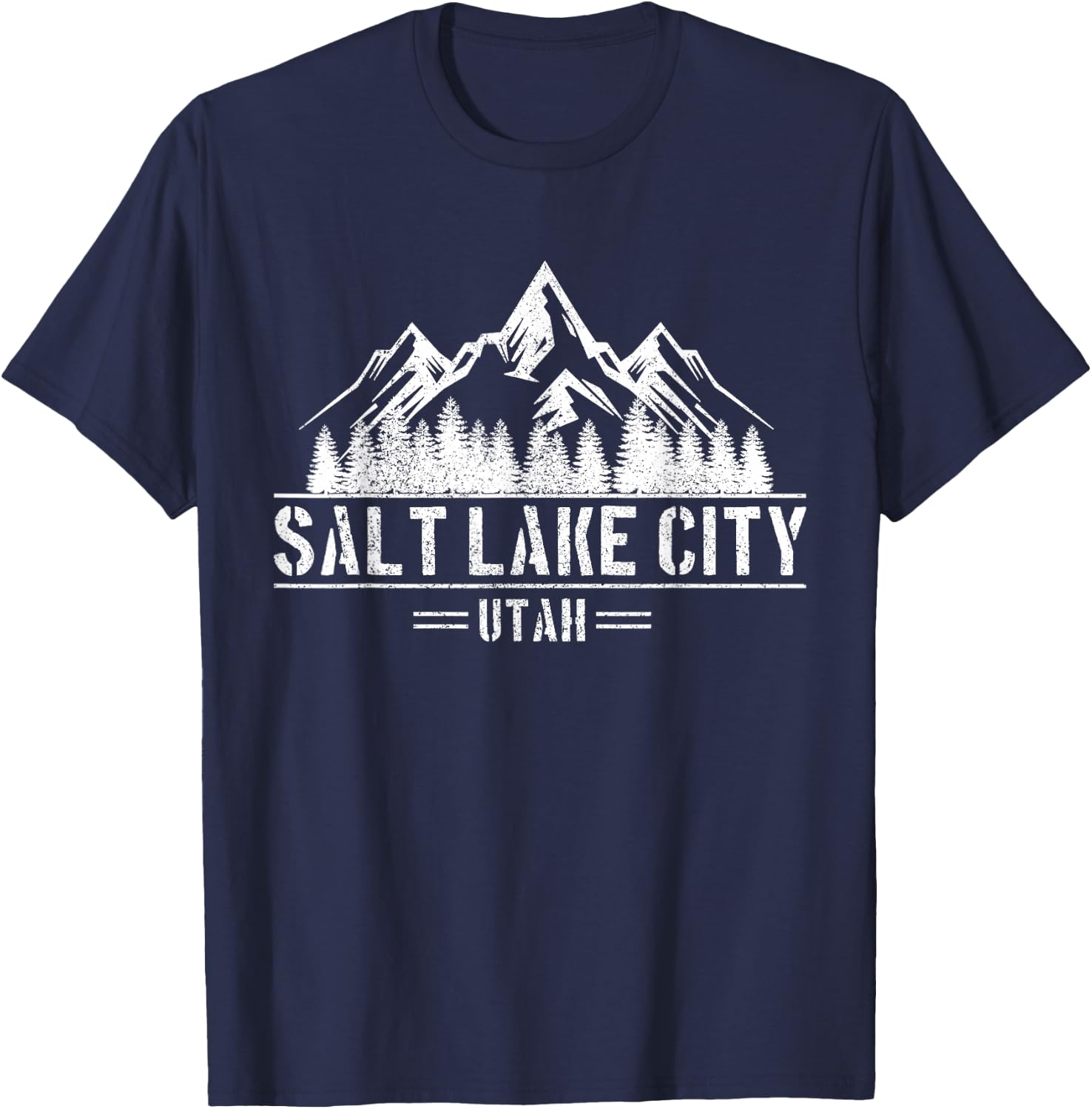 Salt Lake City Utah Mountains Nature Souvenir Gift T-Shirt - T-Shirt | Navy