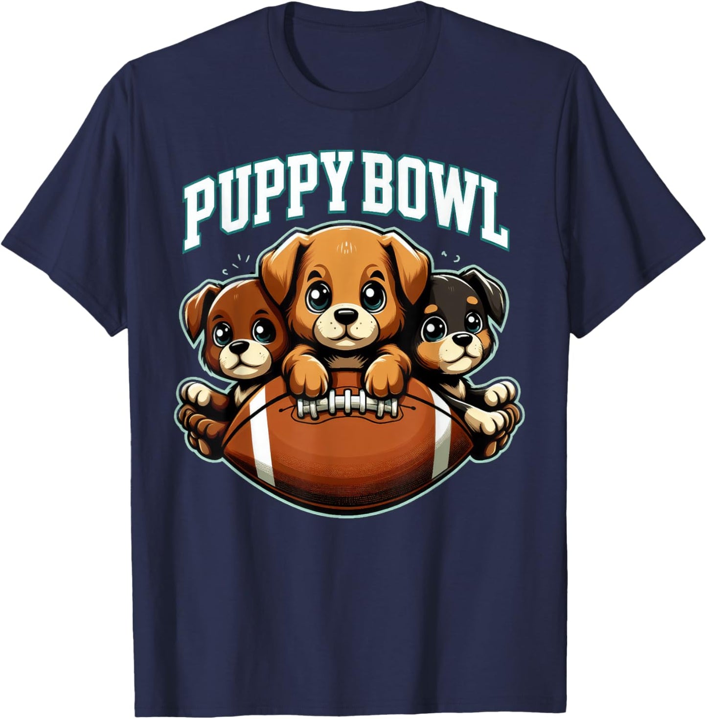 Puppy Bowl Shirt Sunday Funny Puppies Puppybowl Dog Fan Men Women Girls Kids T-Shirt - T-Shirt | Navy