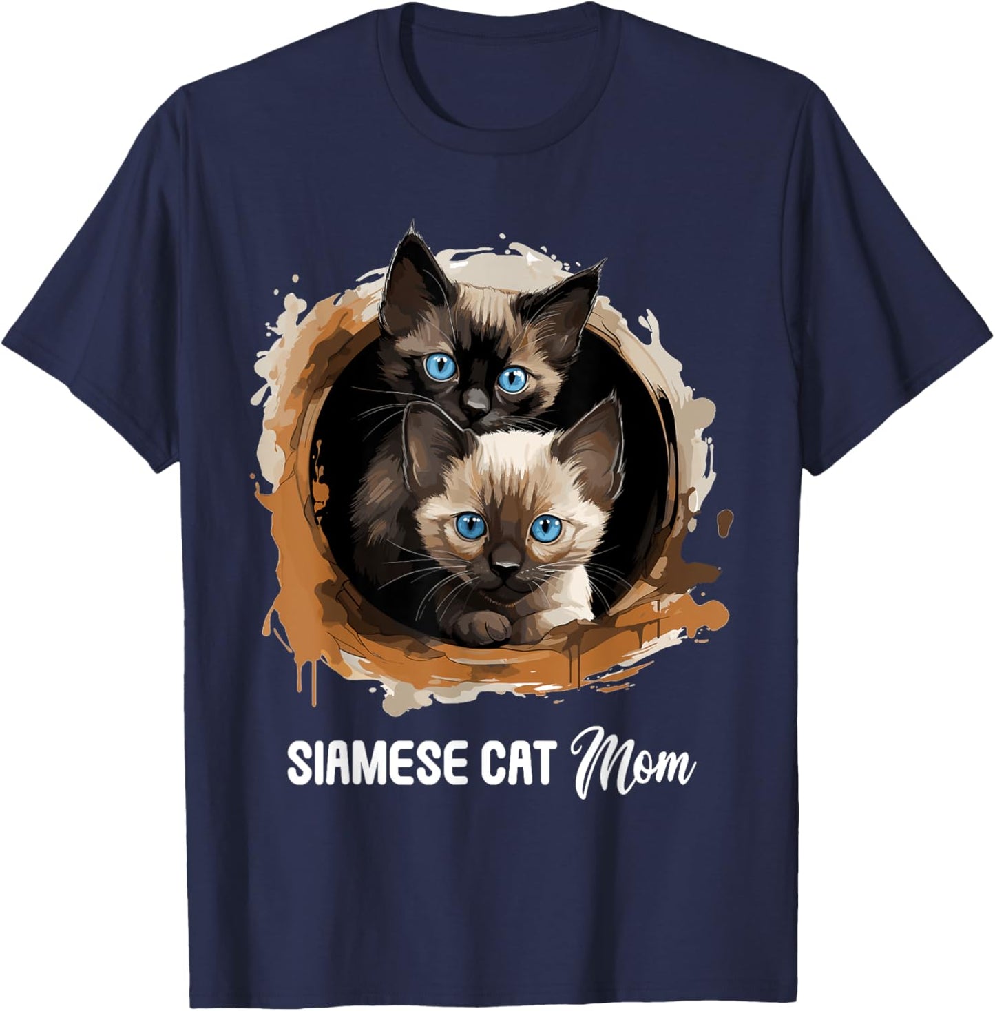 Siamese Cat Mom Siamese Cat T-Shirt - T-Shirt | Navy