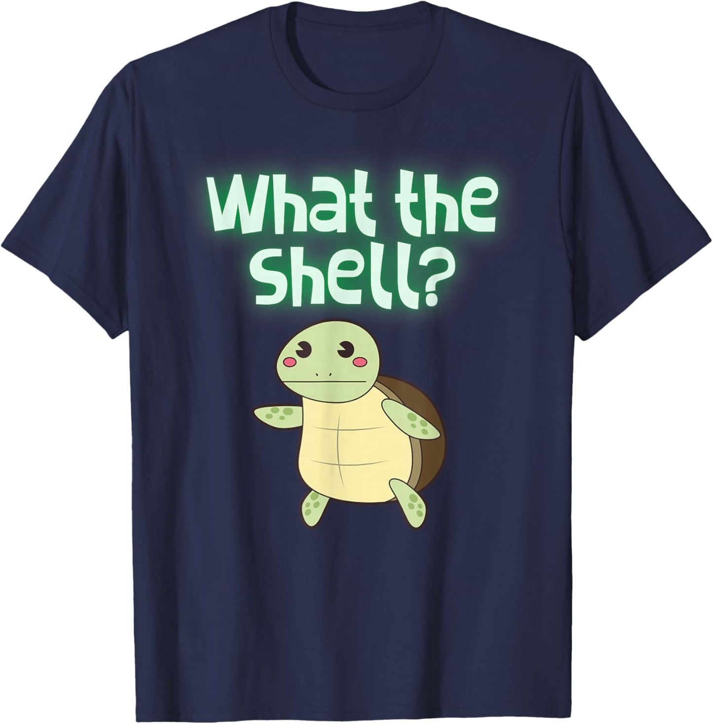 What the Shell Shirt Funny Turtle Shirts Men Kids T-Shirt - T-Shirt | Navy