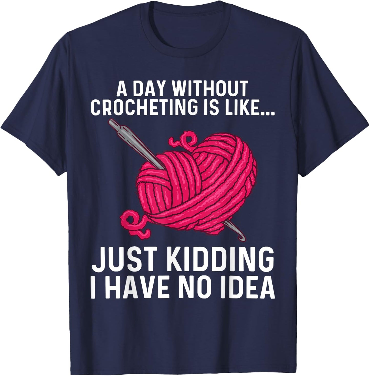 Crocheting Art Grandma Crocheter Crochet Lovers T-Shirt - T-Shirt | Navy