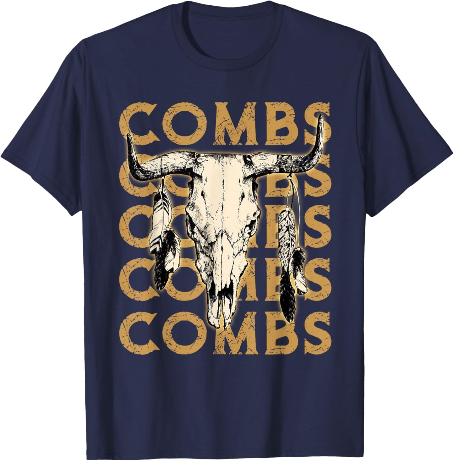 Vintage Last Name Combs Proud Funny Costume Lovers Awesome T-Shirt - T-Shirt | Navy