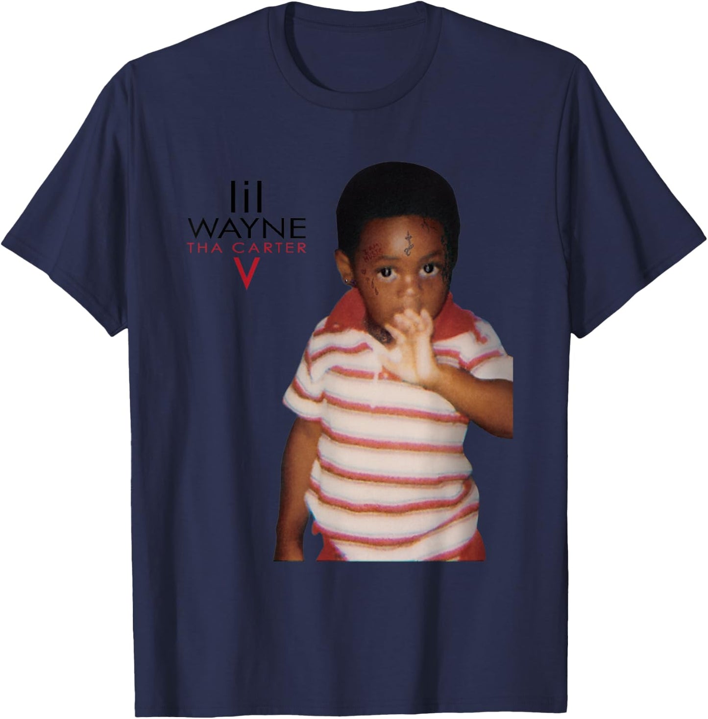 Lil Wayne Weezy Baby Photo T-Shirt - T-Shirt | Navy