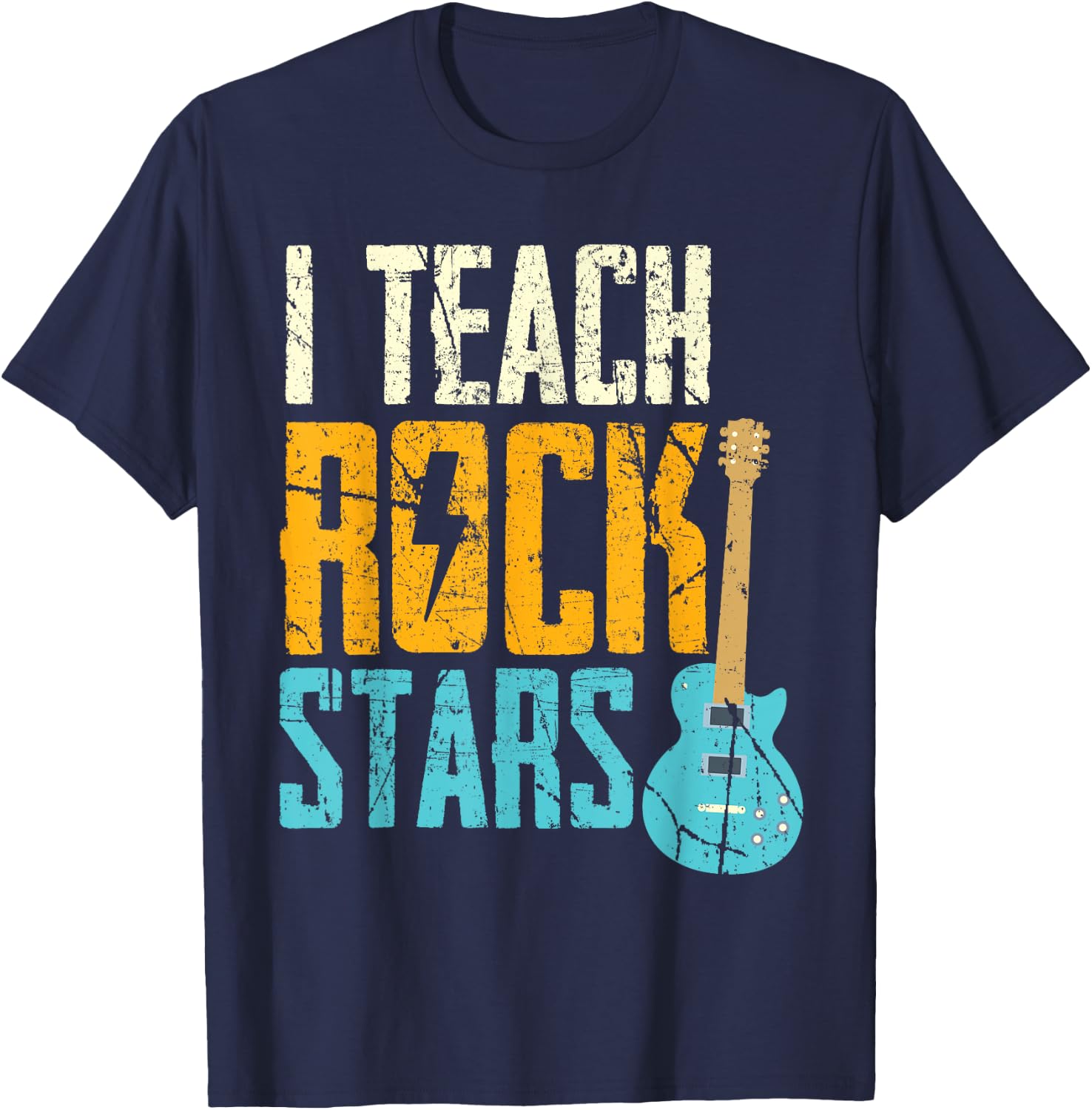 I teach rock stars / orchestral teachers T-Shirt - T-Shirt | Navy