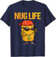 Cool Chicken Nugget Art For Boys Kids Chicken Nugget Lover T-Shirt - T-Shirt | Navy