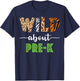 Wild About Pre-K Teacher Student Pre-K Zoo Safari T-Shirt - T-Shirt | Navy