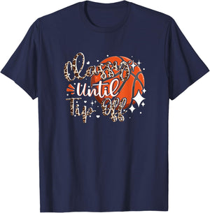 Classy Until Tip Off Basketball Mom Leopard Fairplay Game T-Shirt - T-Shirt | Navy