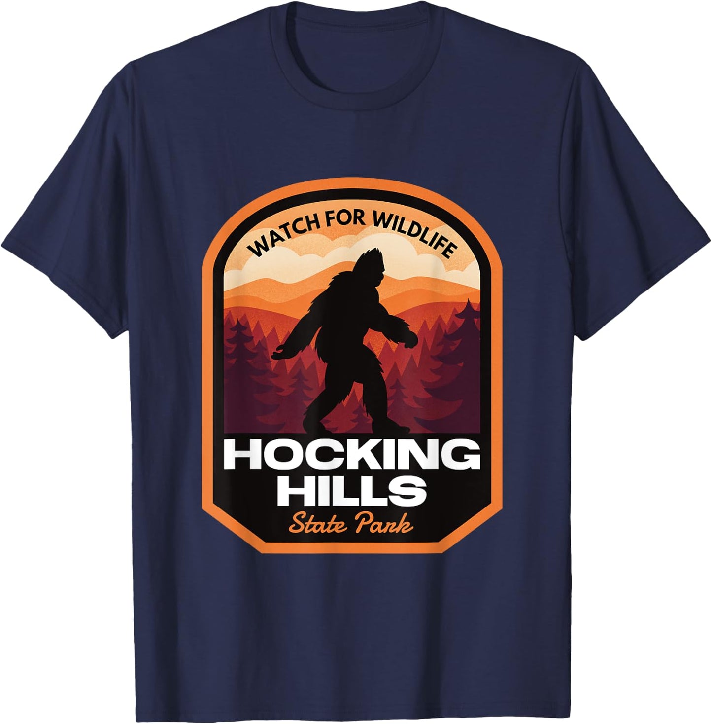 Hocking Hills State Park Bigfoot T-Shirt - T-Shirt | Navy