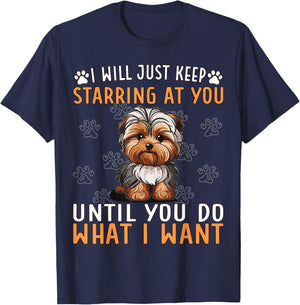 Dog Yorkie Poo Mom Plush Yorkie Poodle Food Yorkiepoo T-Shirt - T-Shirt | Navy