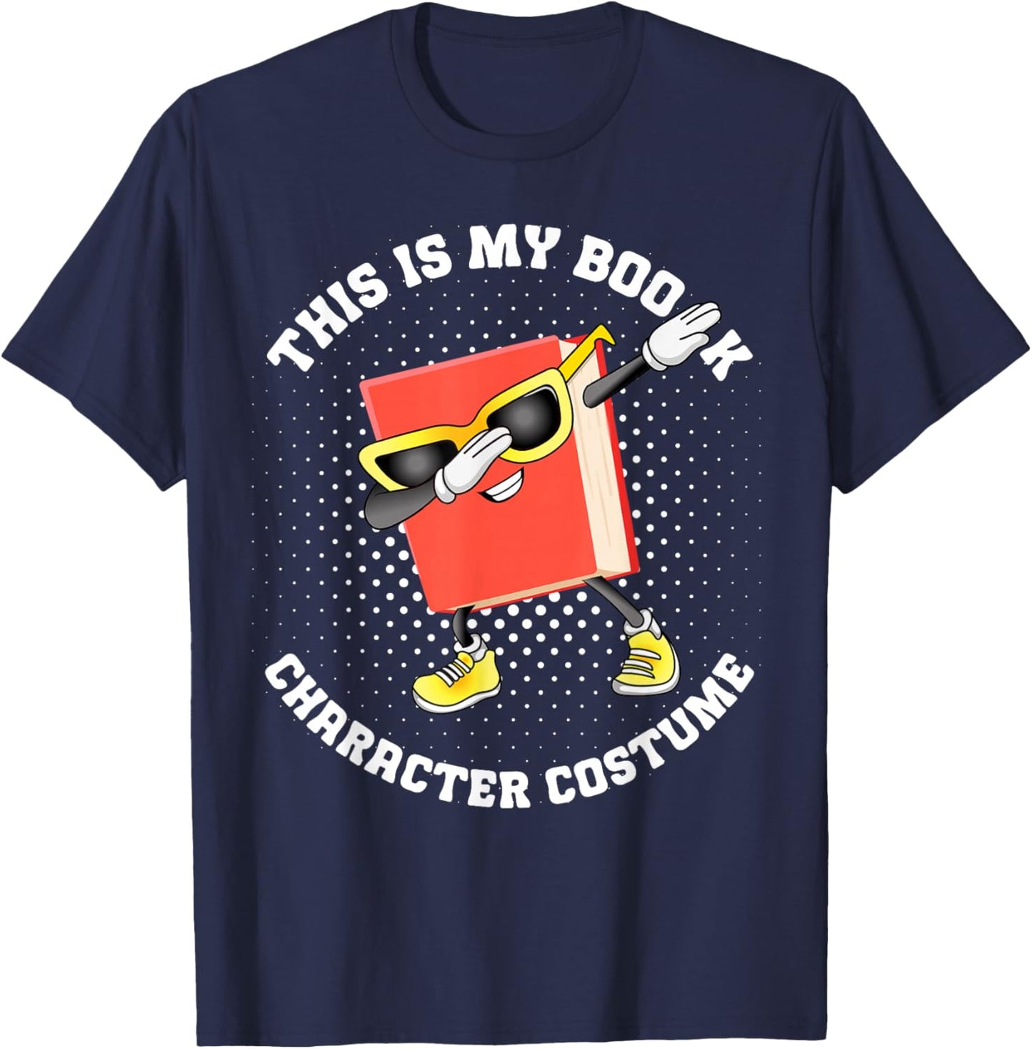 This is My Book Character Costume-Funny Dabbing Book Kids T-Shirt - T-Shirt | Navy