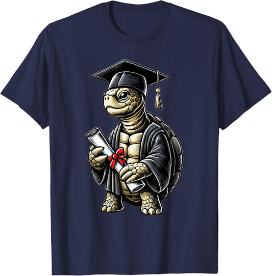 Cute Turtle Graduation T-Shirt - T-Shirt | Navy
