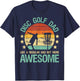 Disc Golf Dad Like A Regular Dad But More Awesome Gift Retro T-Shirt - T-Shirt | Navy