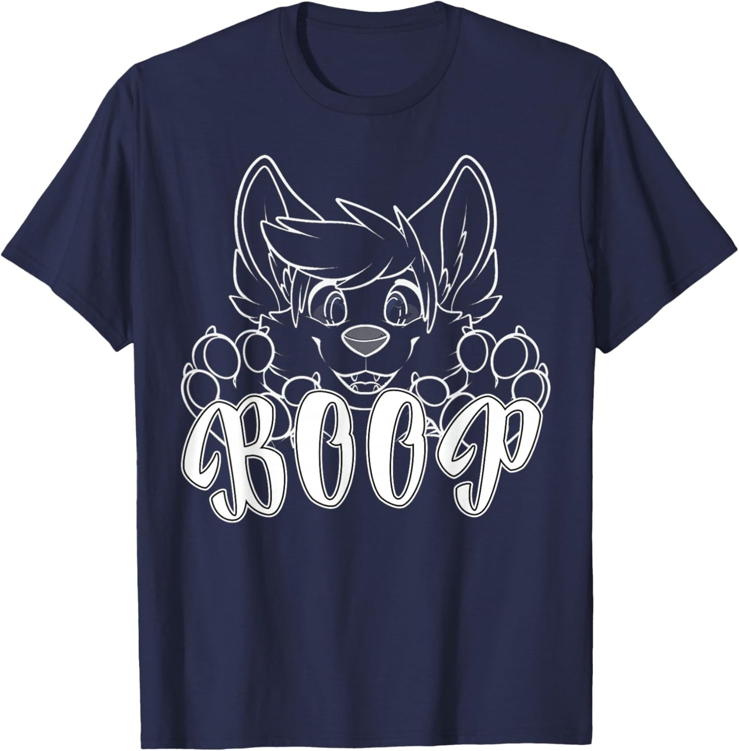 Fursuit Furry Puppy Dog Fursona -Adults Cute Boop Puppy Dog Fursuit Fandom T-Shirt - T-Shirt | Navy