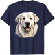 Great Pyrenees Dog Portrait T-Shirt - T-Shirt | Navy