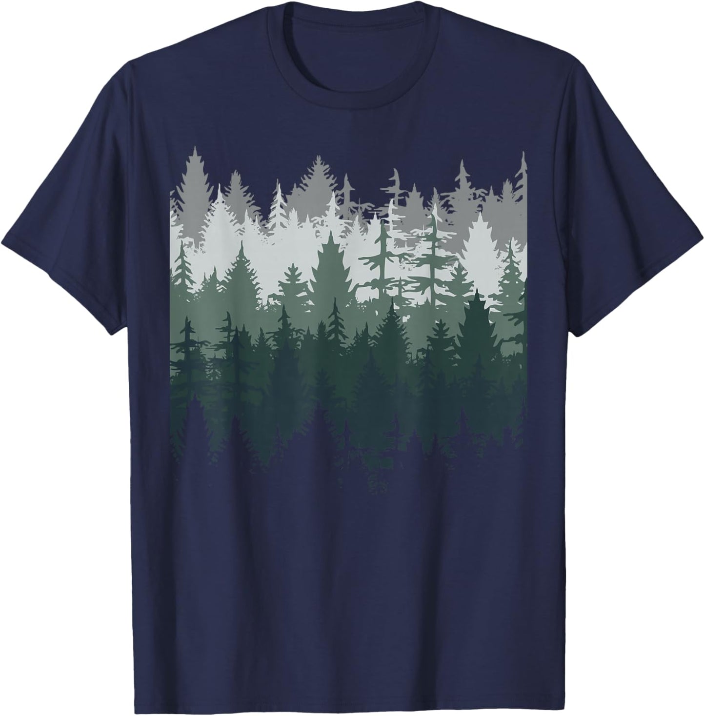 Nature Trees and Forest T-Shirt - T-Shirt | Navy