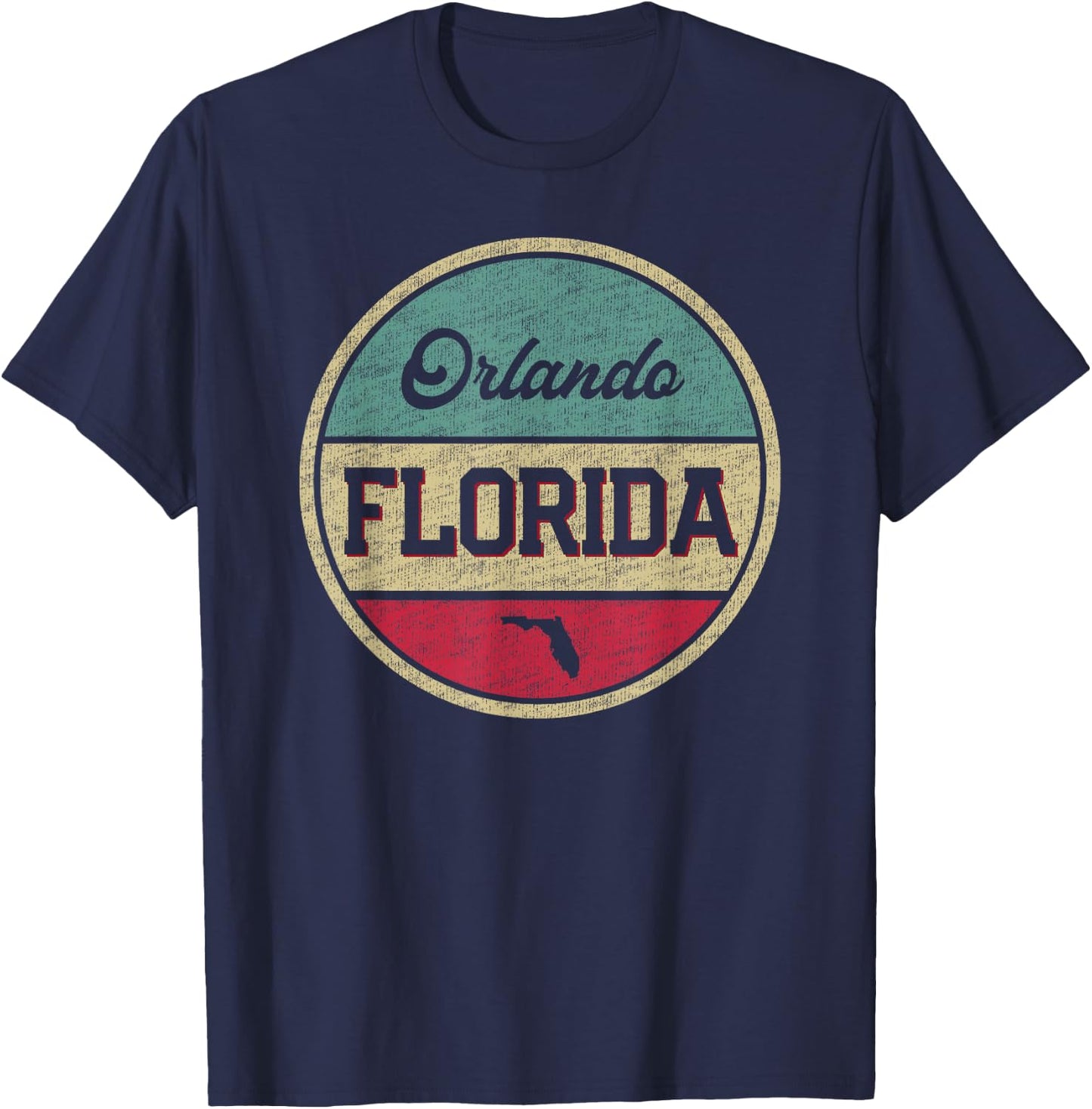 Orlando Florida Vintage 70's 80's Retro Style Men Women Kids T-Shirt - T-Shirt | Navy