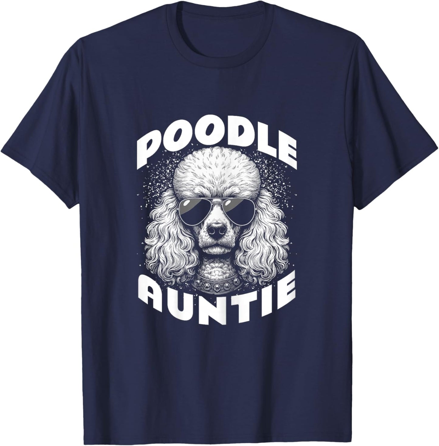Vintage Poodle Auntie Breeder Owner T-Shirt - T-Shirt | Navy